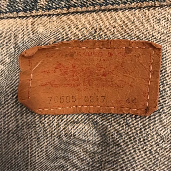 Type 3 Levi’s Trucker Early 80’s Orange Tab Two Pocket 70505 - 0217 Size 44 (L) - Picture 5 of 16